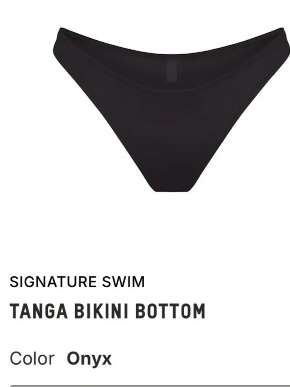 Skims Black Sig Swim Ultimate Push-Up Bikini Top 7 + Cheeky Tanga Bottom S NWT